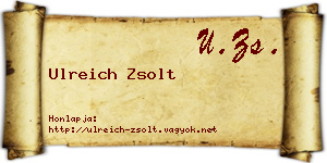 Ulreich Zsolt névjegykártya
